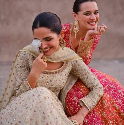 ADVIRA BY ASHIRWAD REAL GEROGETTE GOWN EXPORTER IN SURAT